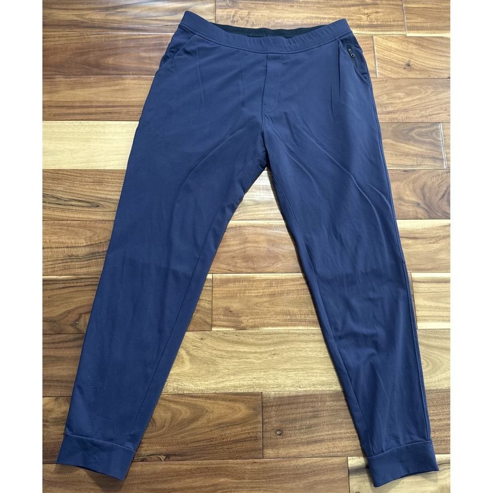 Public Rec Pants Joggers Mens 36x34 Navy Blue Gamechanger Lounge Nylon Spandex